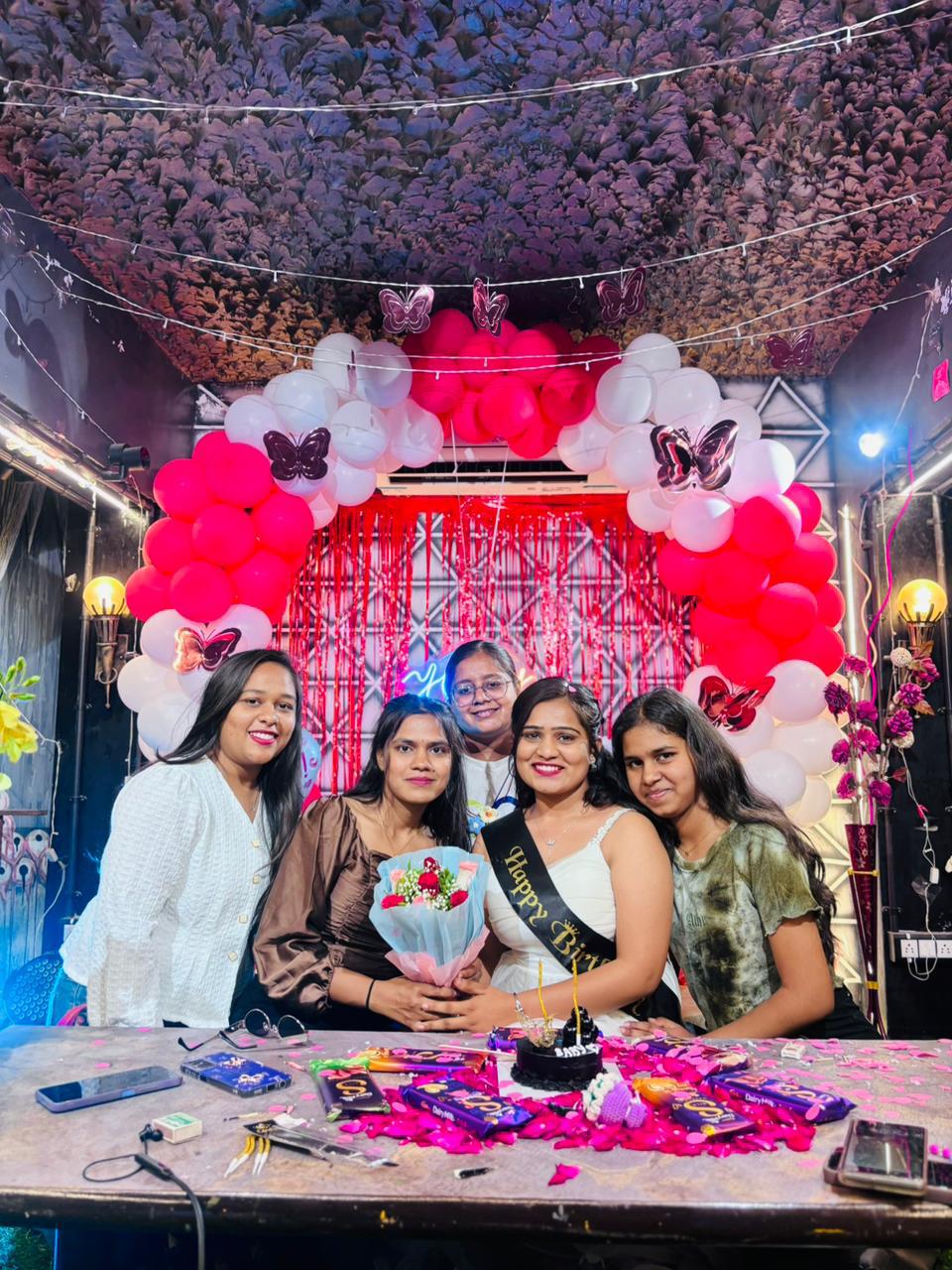 Red cave-themed background detail